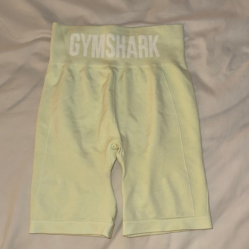 Gymshark Women's Light Yellow Bike Shorts